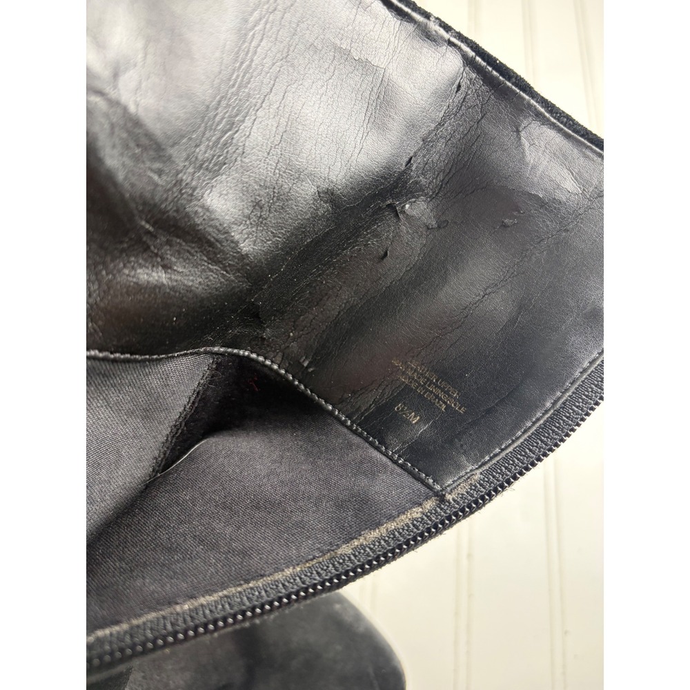 Antonio Melani Vintage Y2K Black Suede Knee High Stiletto Boots Women's Size 8.5 - Picture 11 of 12